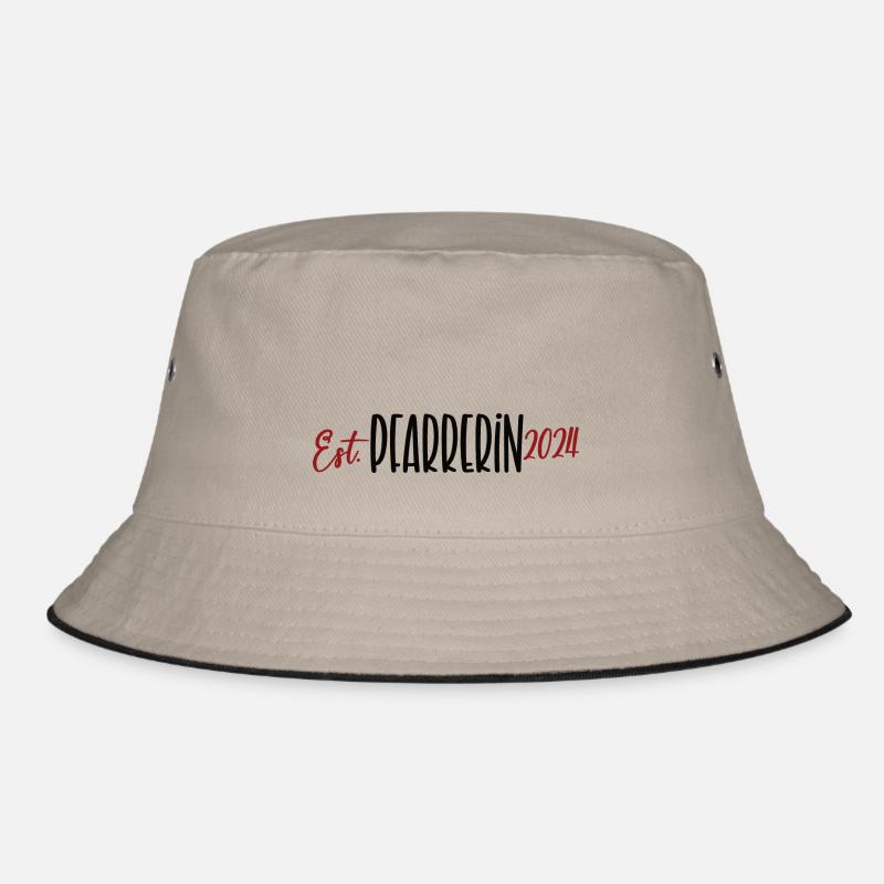 Pfarrerin 2024 Dankeschön Beruf Gemeinde Kirche - Bucket Hat - Khaki/Schwarz