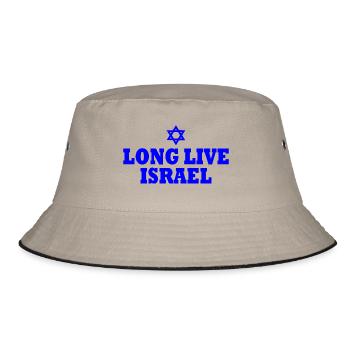 Long live israel - Bucket Hat - khaki/black - Front