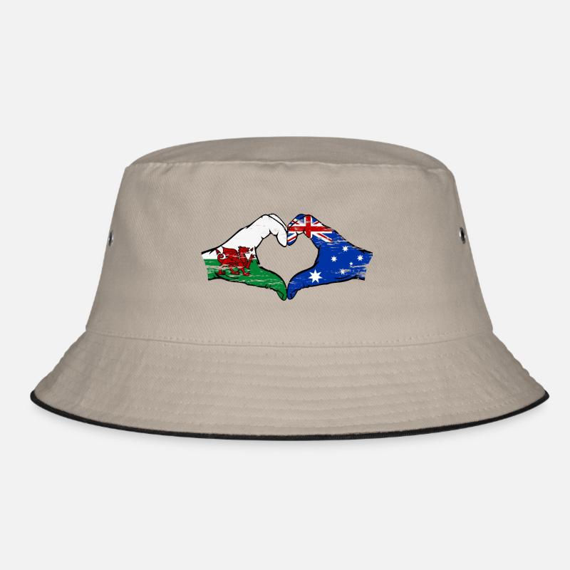 Pays de Galles Australie drapeau mains forme de coeur utilisé Bob