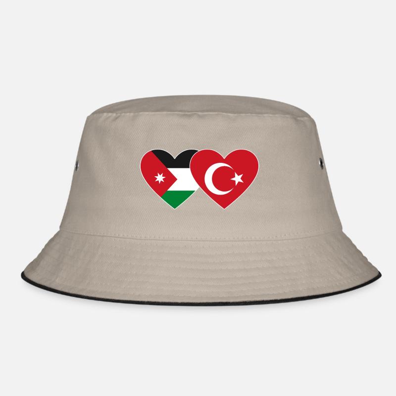 Jordan Turkey Flag Heart Bucket Hat