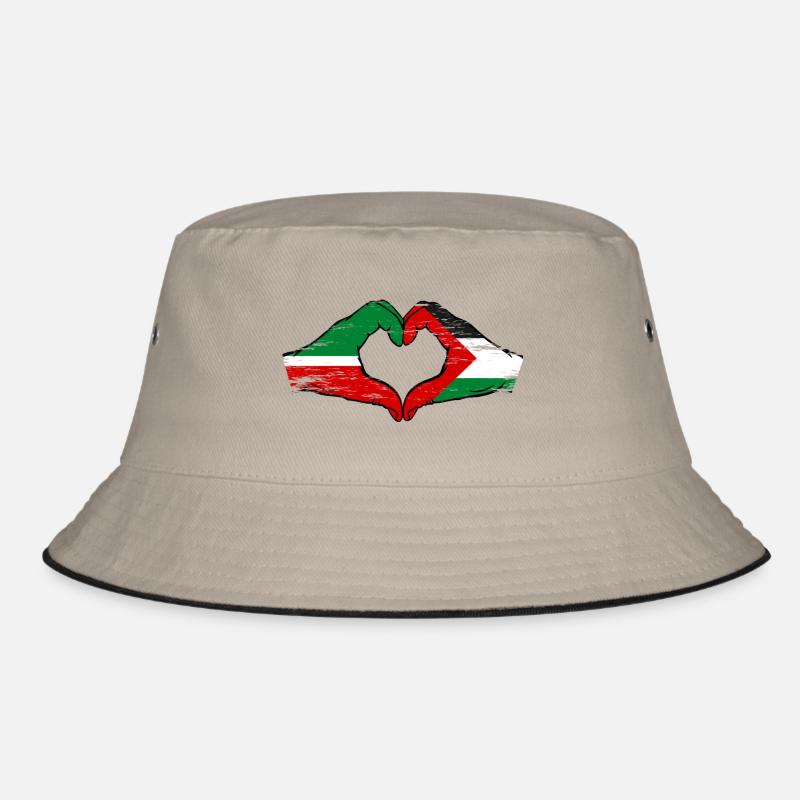 Tatarstan Palestine drapeau mains forme de coeur utilisé - Bob - kaki/noir
