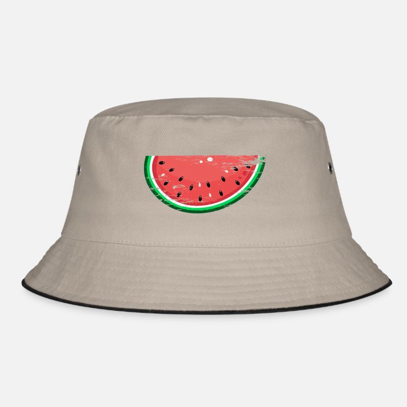 Wassermelone Design Scheibe used Bucket Hat