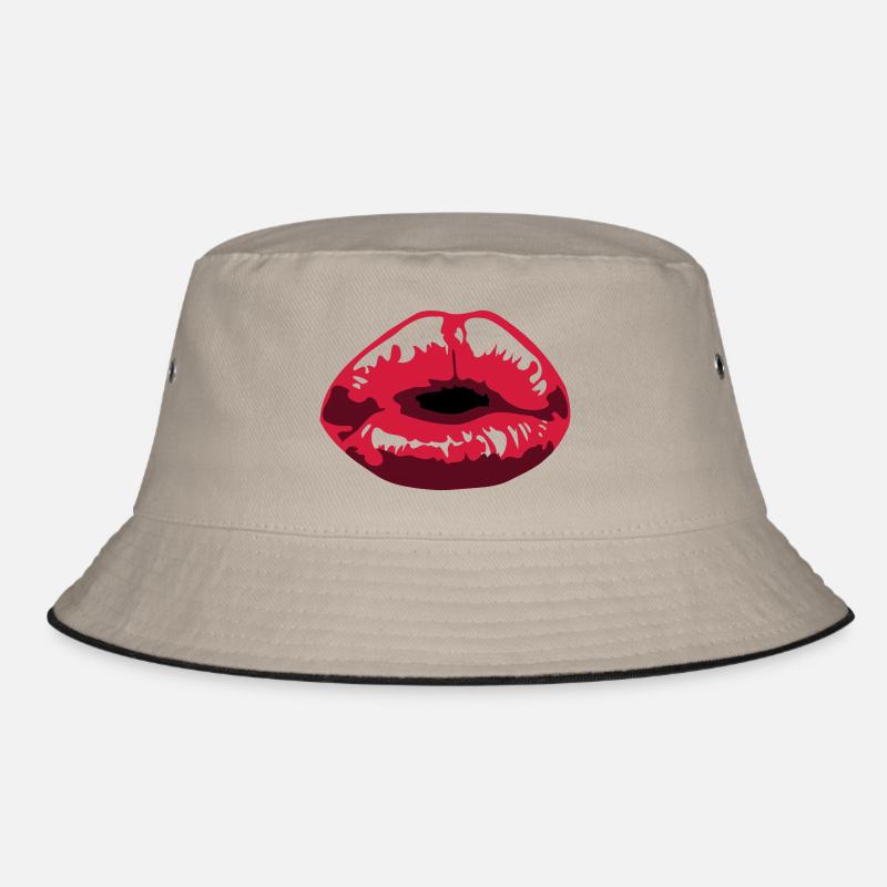 kuessen - Bucket Hat - Khaki/Schwarz