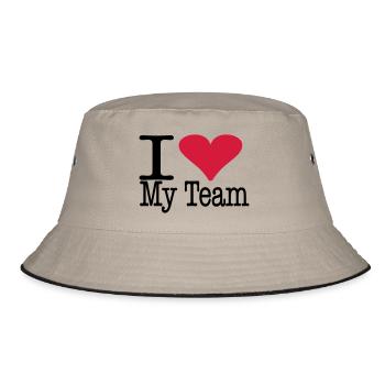 ilovemyteam - Bucket Hat - khaki/black - Front