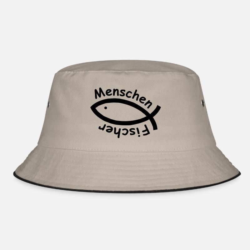 Menschenfischer - Bucket Hat - Khaki/Schwarz