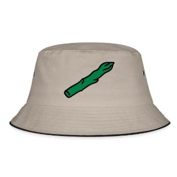 Green asparagus - Bucket Hat - khaki/black - Front