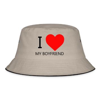 I LOVE MY BOYFRIEND T-SHIRT - Bob - kaki/noir - Devant