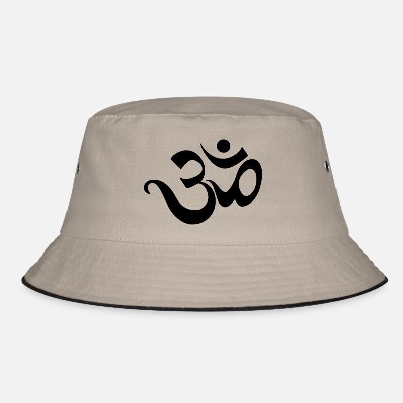 Om - Bucket Hat - khaki/black