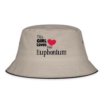 This Girl Loves Her Euphonium - Bucket Hat - khaki/black - Front