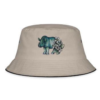 Java-Nashorn - Bucket Hat - Khaki/Schwarz - Vorne