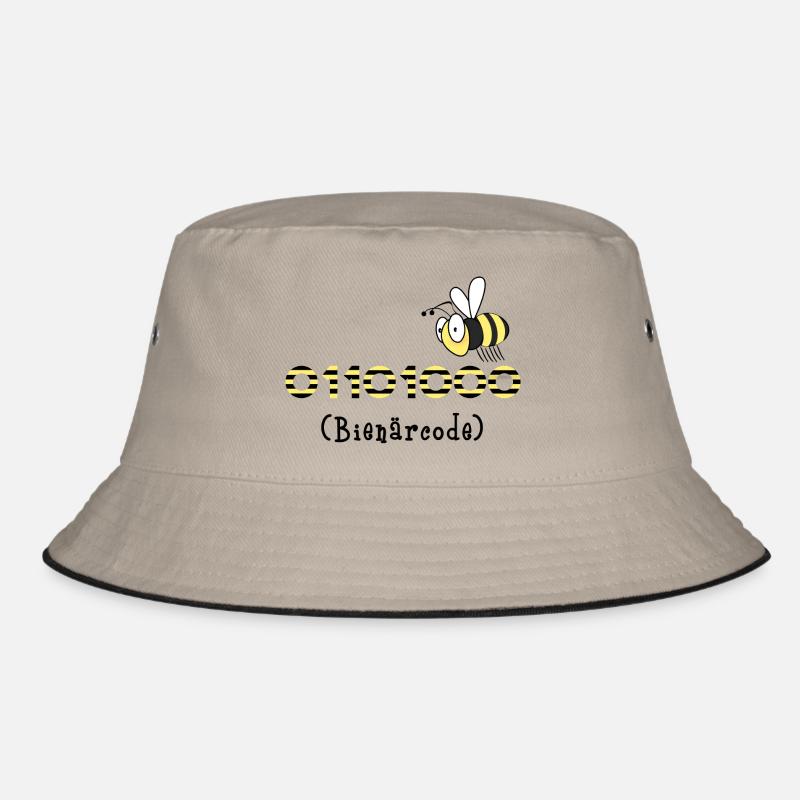 Binary code bee code computer science gift honey Bucket Hat