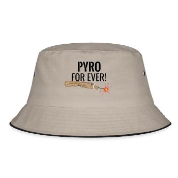Pyro For Ever Black - Bucket Hat - khaki/black - Front