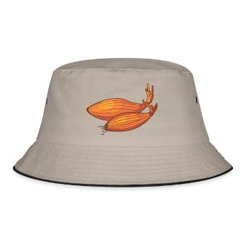 Shallots noble onions Askalon onion Eschalotte - Bucket Hat - khaki/black - Front
