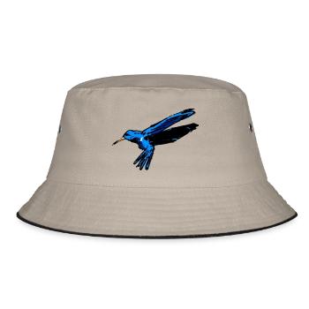 Kolibri insekt nektar geschenk kinder hummingbird - Bucket Hat - Khaki/Schwarz - Vorne