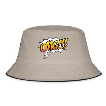 omg - Bucket Hat - khaki/black - Front
