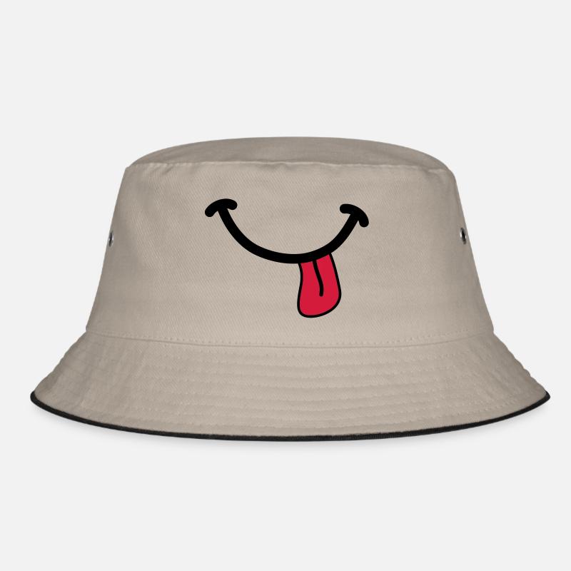 SMILEY - Bucket Hat - khaki/black