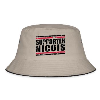Weinlese-Bär Nicois - Bucket Hat - Khaki/Schwarz - Vorne