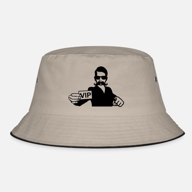 vip moustache Bucket Hat