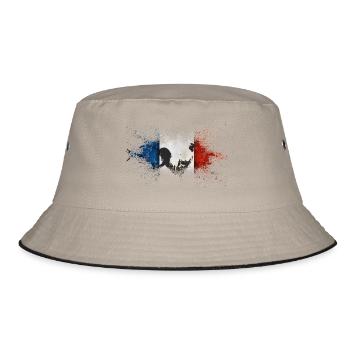 French Flag - Bucket Hat - khaki/black - Front