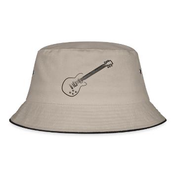 E-Gitarre - Bucket Hat - Khaki/Schwarz - Vorne