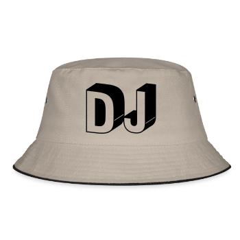 DJ - Bucket Hat - Khaki/Schwarz - Vorne