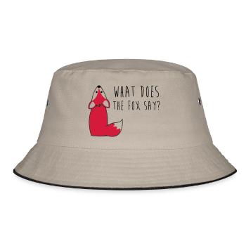 What does the fox say? - Bucket Hat - khaki/black - Front