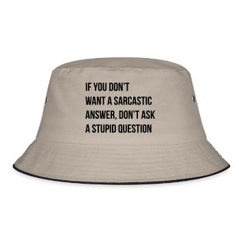 sarcastic comment - Bucket Hat - khaki/black - Front