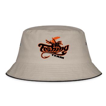 fishing_team_2c - Bucket Hat - Khaki/Schwarz - Vorne
