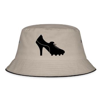 woman_soccer_01 - Bucket Hat - khaki/black - Front