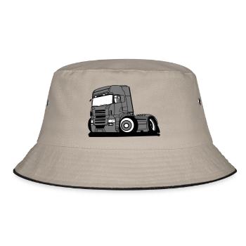 Truck lorry vehicle professional driver - Bucket Hat - khaki/black - Front