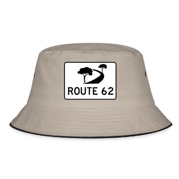 garden route - Bucket Hat - Khaki/Schwarz - Vorne