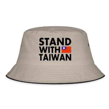 Stand with taiwan - Bob - kaki/noir - Devant