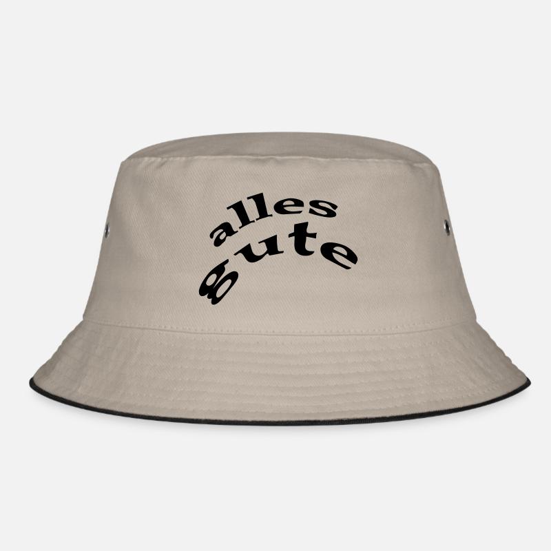 alles gute - Bucket Hat - Khaki/Schwarz