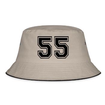 55 - Bucket Hat - Khaki/Schwarz - Vorne