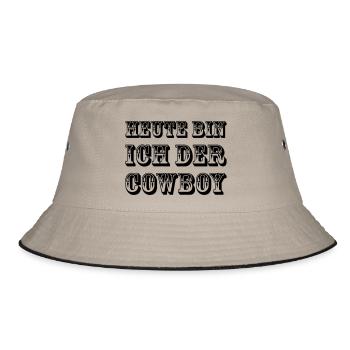Cowboy Heute - Bucket Hat - Khaki/Schwarz - Vorne