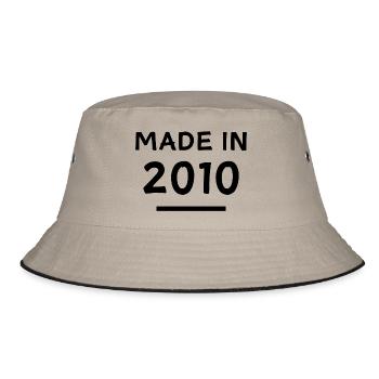 Made in 2010 - Year of birth / Birthday - Bucket Hat - khaki/black - Front