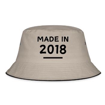Fabriqué en 2018 - Année de naissance / Anniversaire - Bob - kaki/noir - Devant
