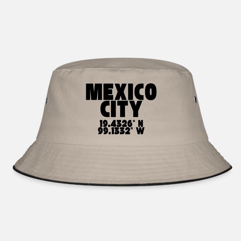 Mexico City - Design with coordinates Bucket Hat