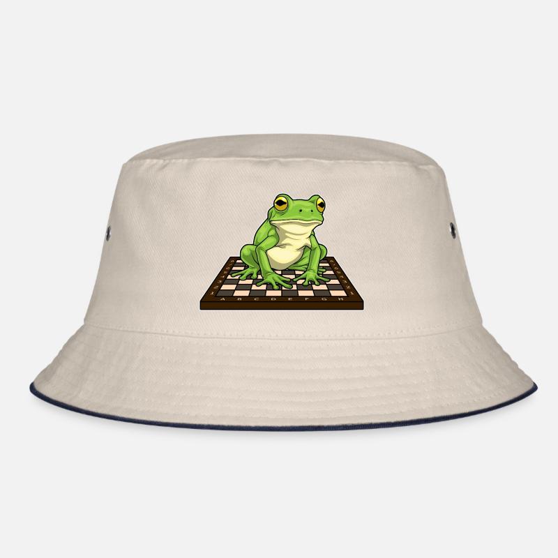 Frog Chessboard Chess Board Game Bucket Hat