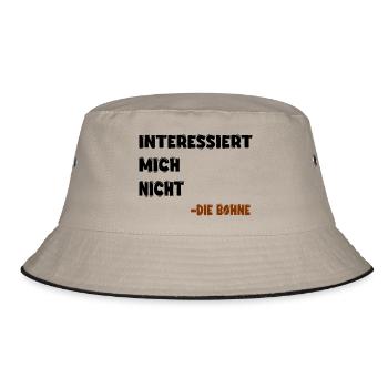 Interessiert mich nicht - Bucket Hat - Khaki/Schwarz - Vorne