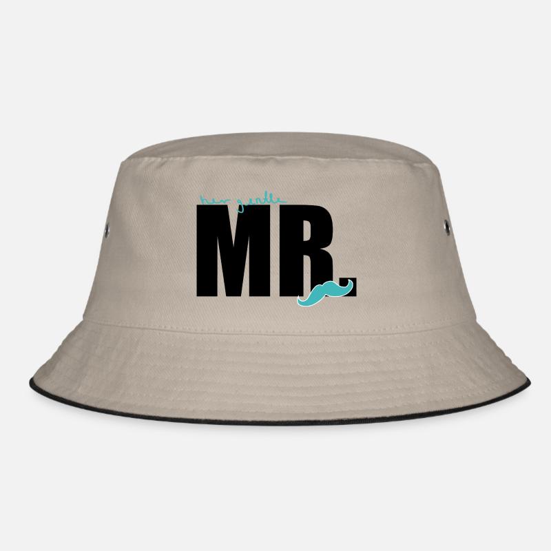 her gentle Mr - Bucket Hat - Khaki/Schwarz