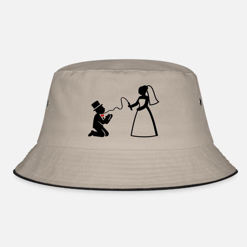 Brautpaar Ehe Paar Peitsche Hochzeit Bucket Hat