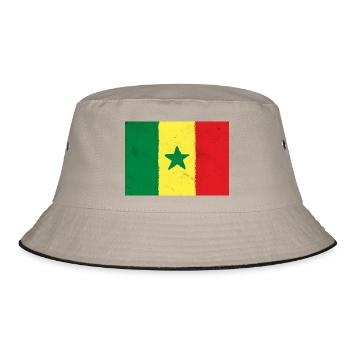 Drapeau du Sénégal - Bob - kaki/noir - Devant
