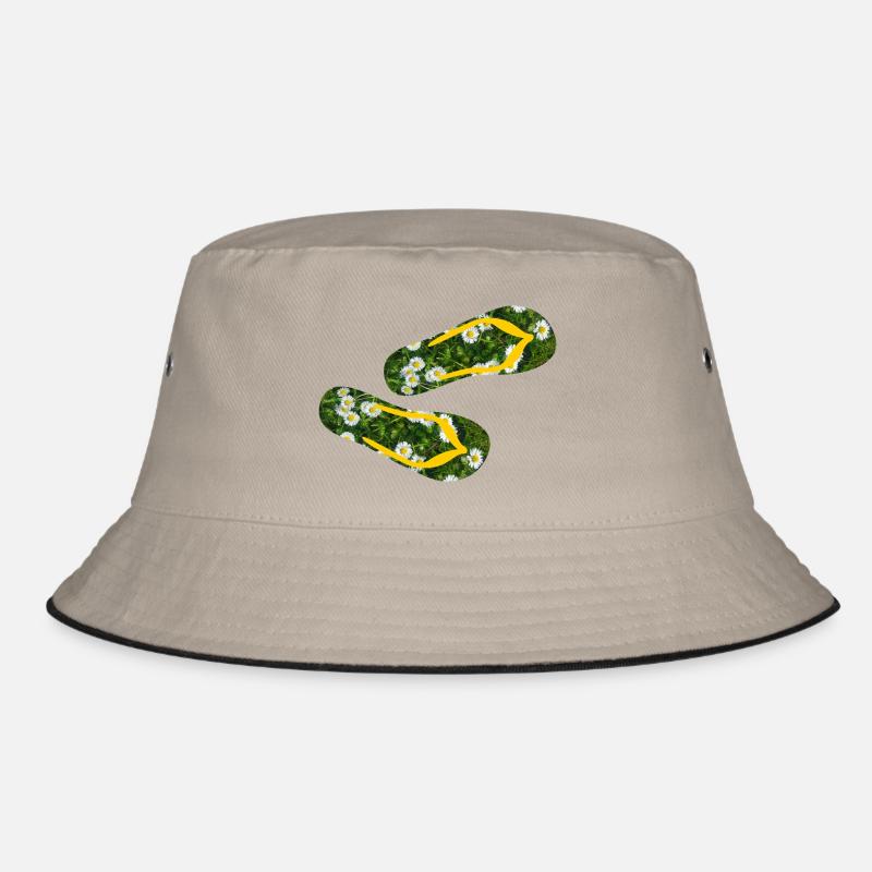 Latschen Gänseblümchen Flip Flops Camping Rasen Bucket Hat