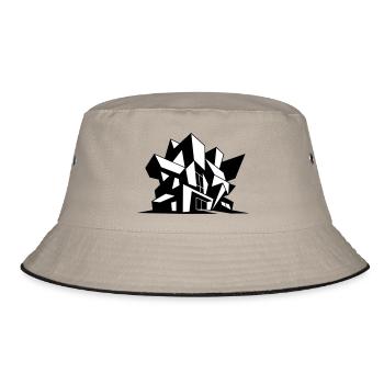 Brutalism Architecture - Bucket Hat - khaki/black - Front