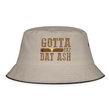 Gotta Tap Dat Dash Zigarrendesign - Bucket Hat - Khaki/Schwarz - Vorne