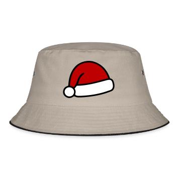 Santa Hat Santa Hat - Bucket Hat - khaki/black - Front