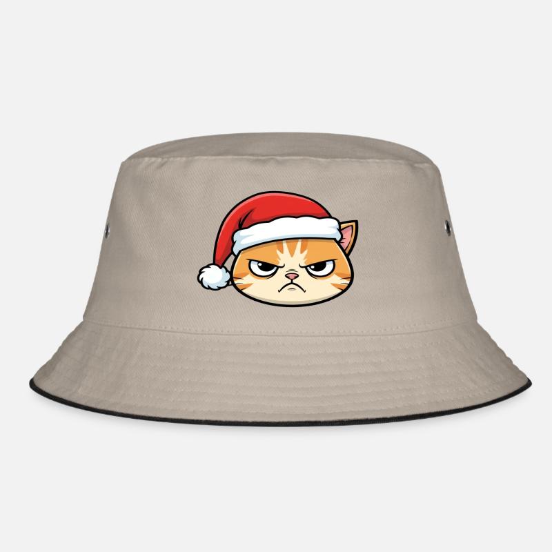 Chat agacé avec un chapeau de Noël Bob
