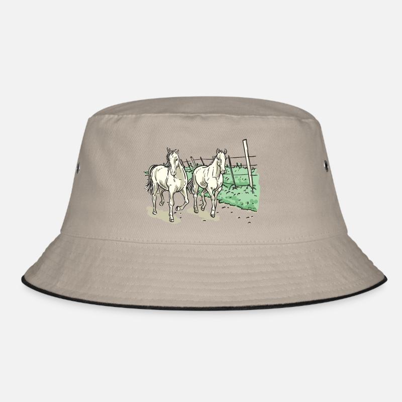 Two elegant horses Bucket Hat