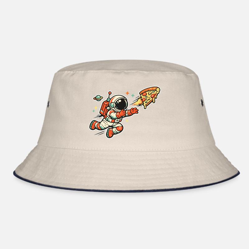 Astronaut on a pizza hunt Bucket Hat